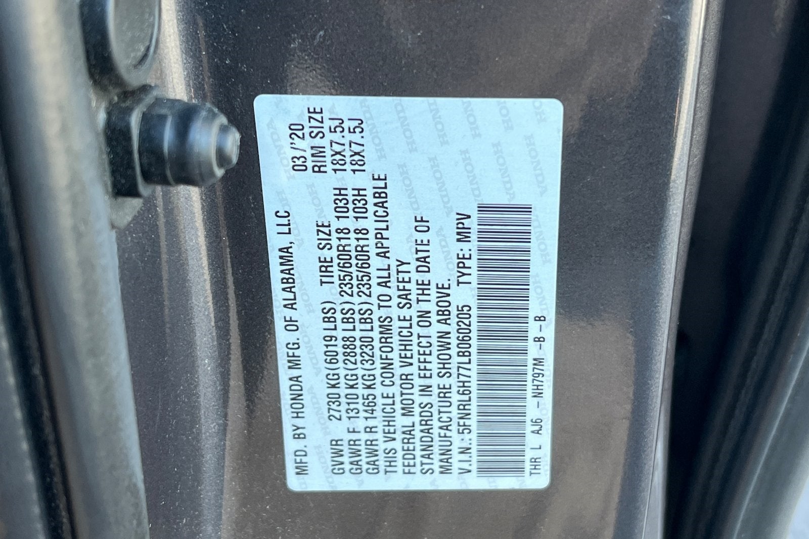 2020 Honda Odyssey EX-L