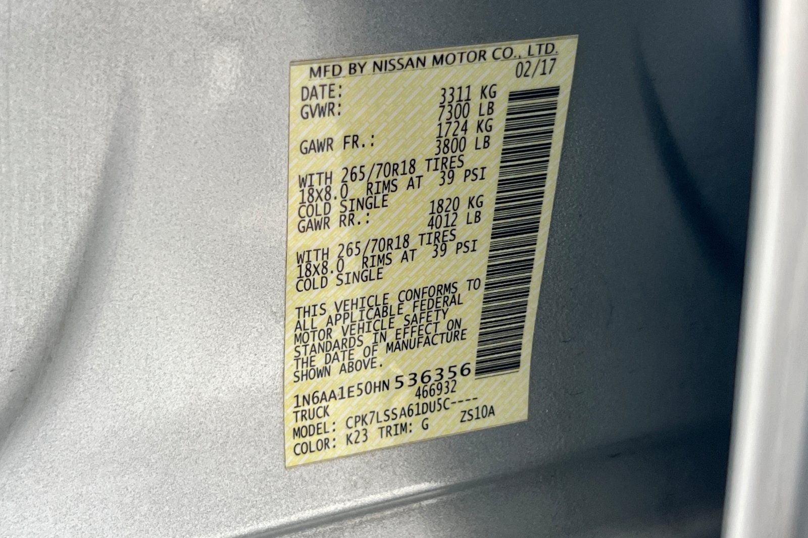 2017 Nissan Titan SV