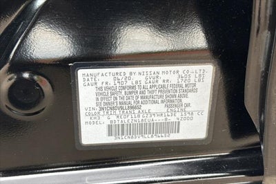2020 Nissan Versa 1.6 S