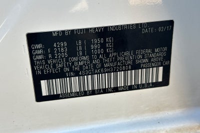 2017 Subaru Impreza 2.0i Sport