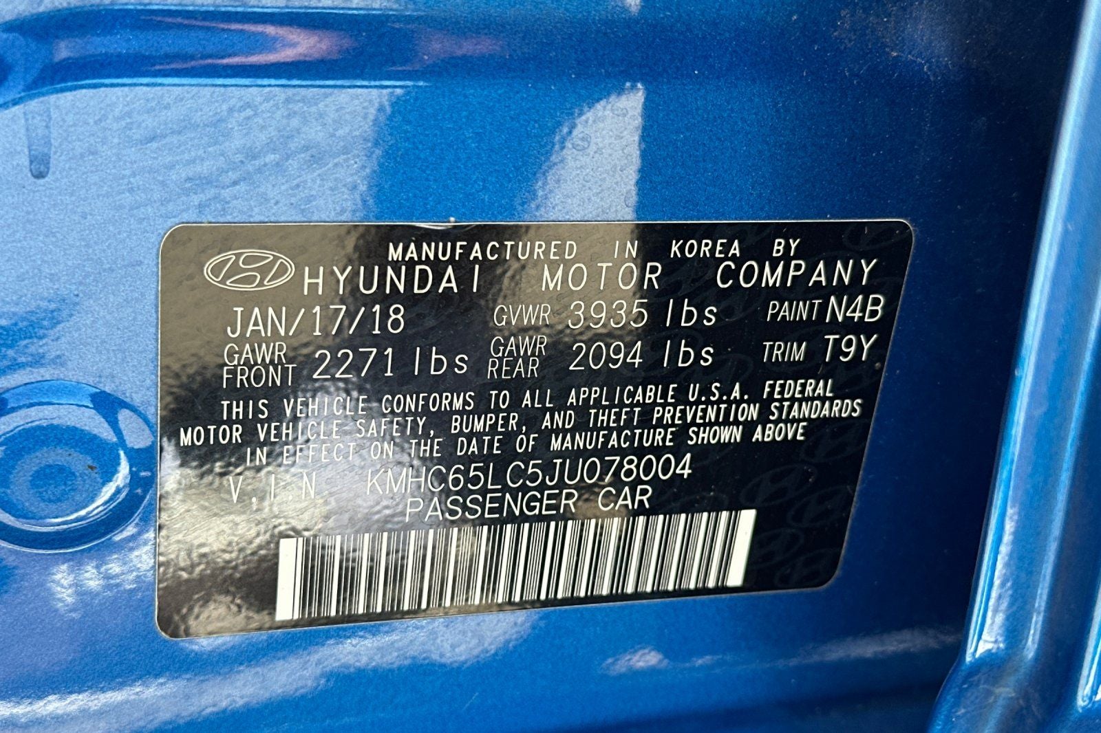 2018 Hyundai Ioniq Hybrid Blue