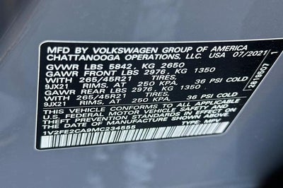 2021 Volkswagen Atlas Cross Sport 3.6L V6 SEL Premium R-Line