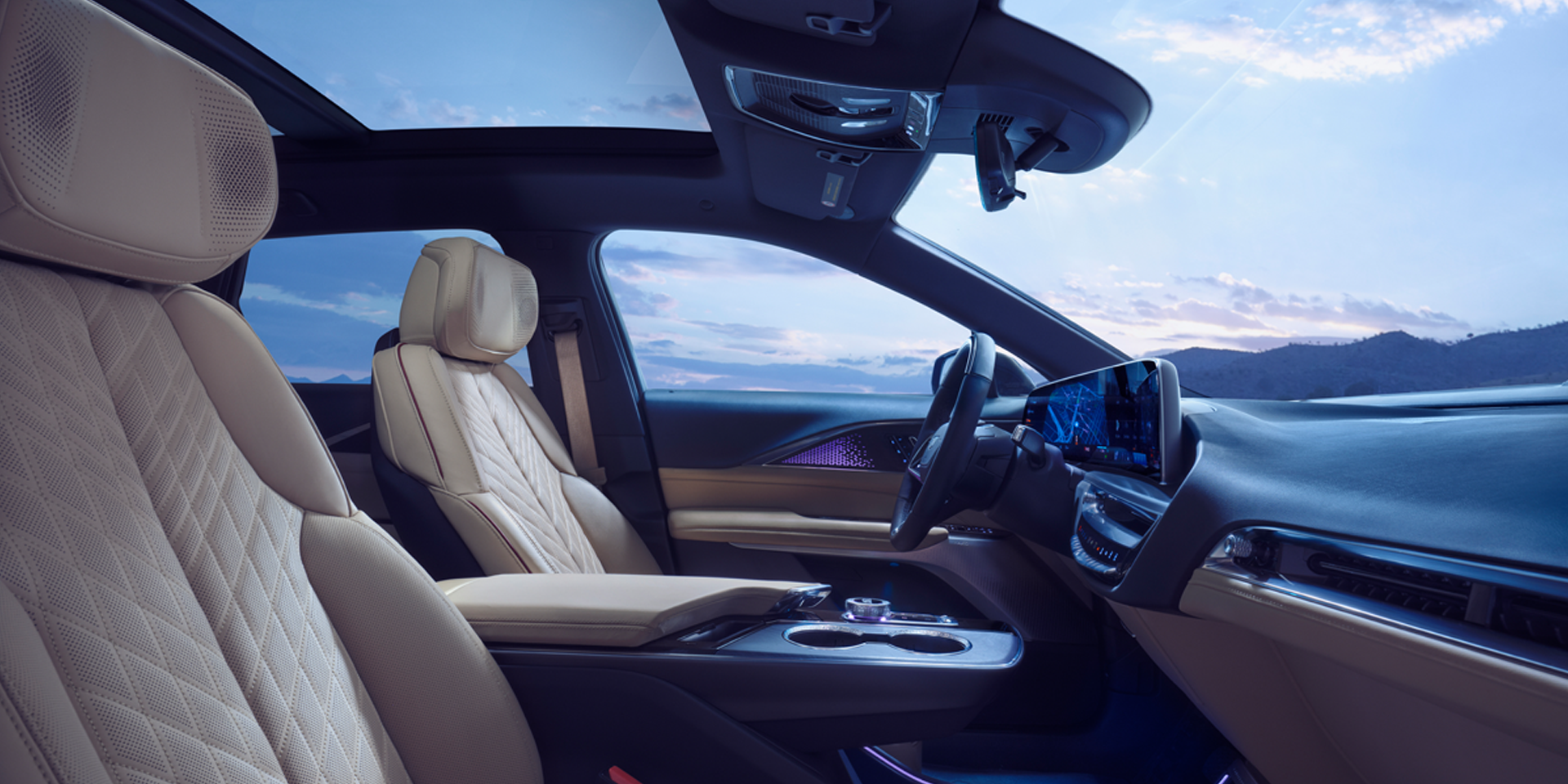 Interior of Cadillac car