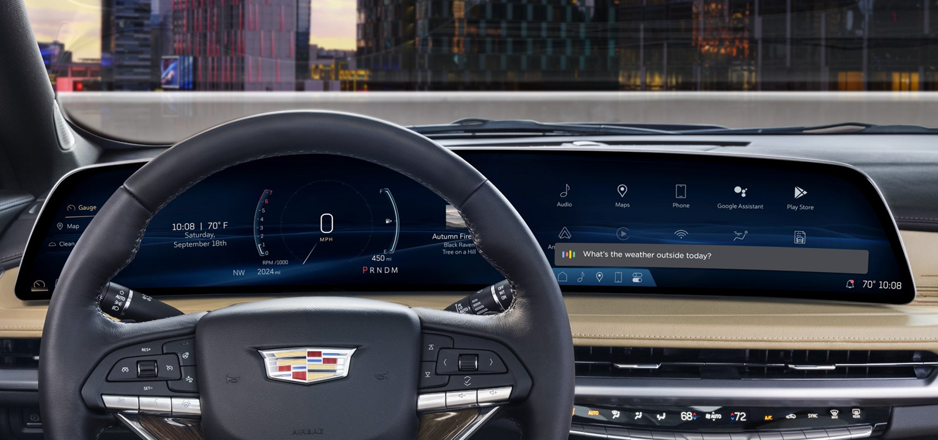 Front deck with LED Display Cadillac car