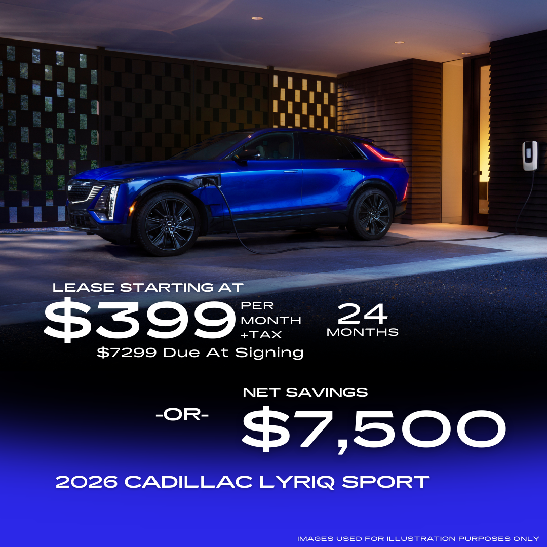 Savings $7500 or Lease $399/mo + tax, 24 mos w/ $7299 due at signing