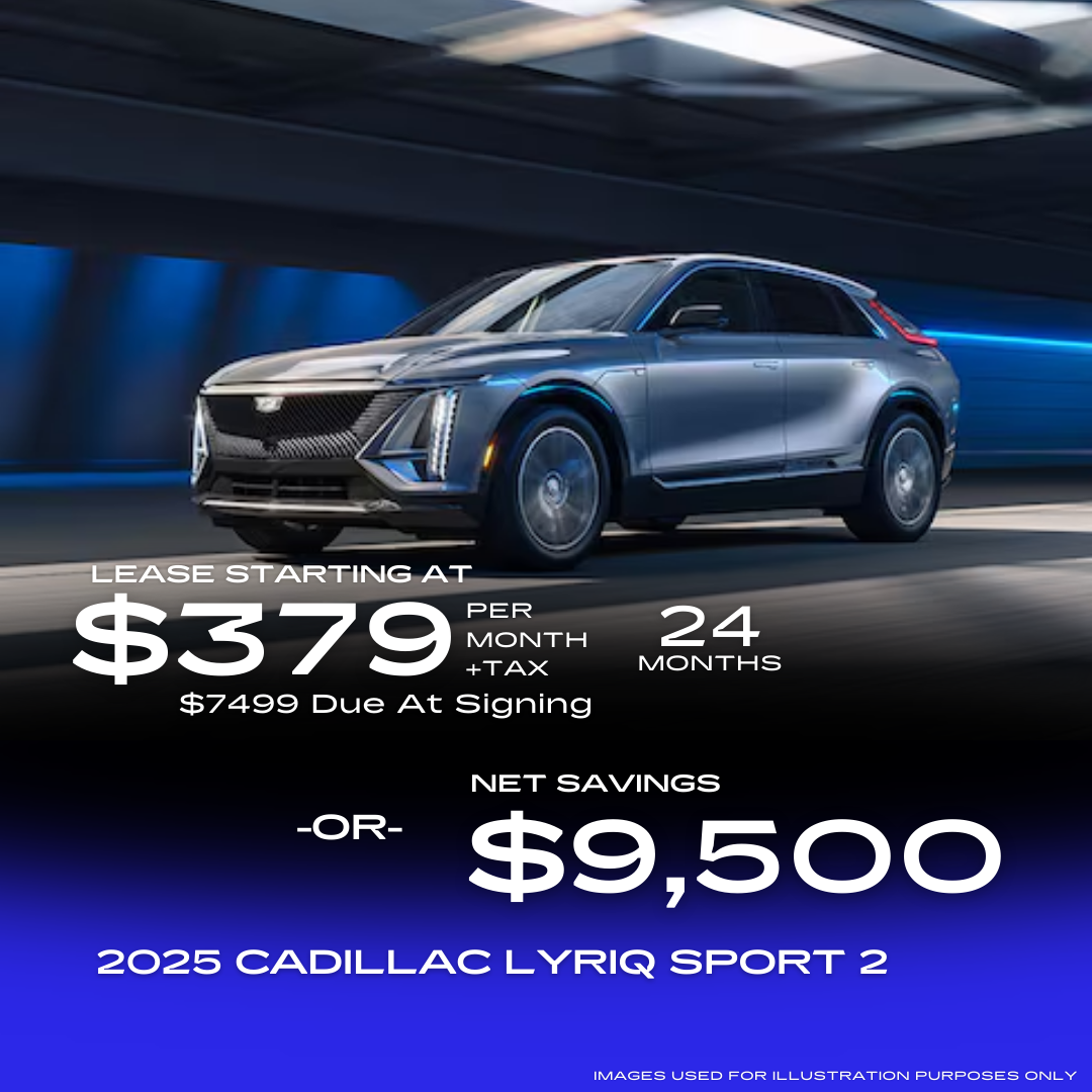 Savings $9500 or Lease $379/mo + tax, 24 mos w/ $7499 due at signing