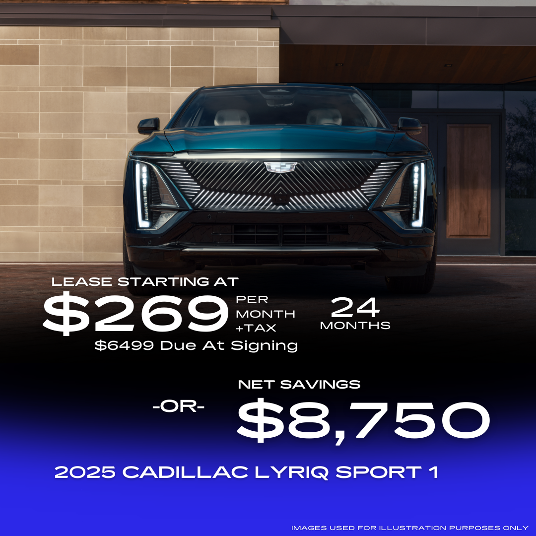 Savings $8750 or Lease $269/mo + tax, 24 mos w/ $6499 due at signing